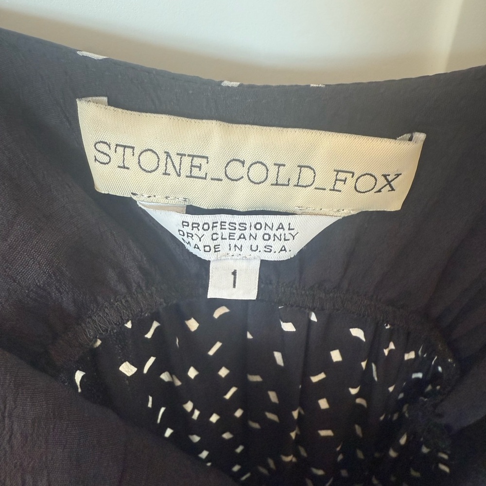 Stone Cold Fox Mija Black Polka Dot Silk Maxi Dress View 5